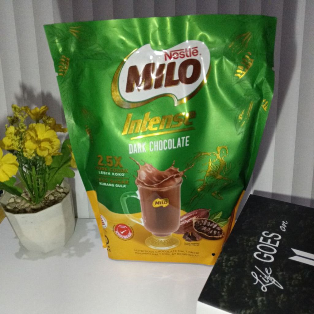 

Milo intens dark chocolate 10 stick minuman coklat bubuk Malaysia