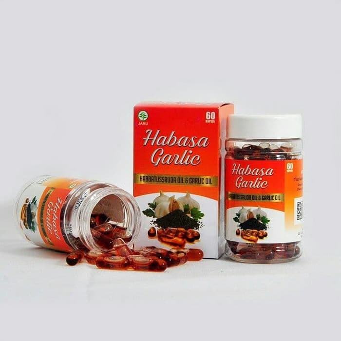 Habasa Garlic 60 Kapsul - Habasa Garlic Oil - Kapsul Minyak Bawang Putih - Habbatussauda Garlic Oil