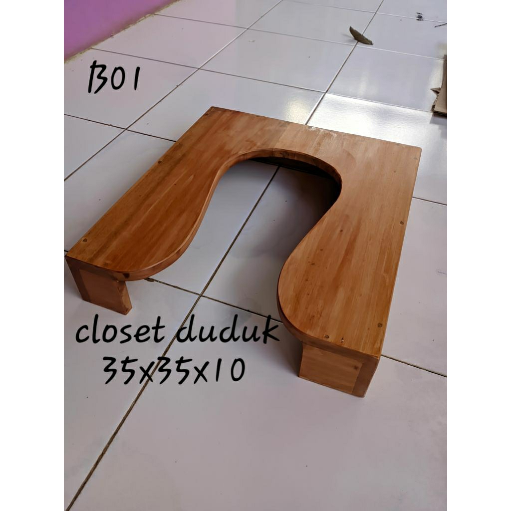 Wc duduk kayu Wc portable wc lansia cw duduk anak kursi bolong B01