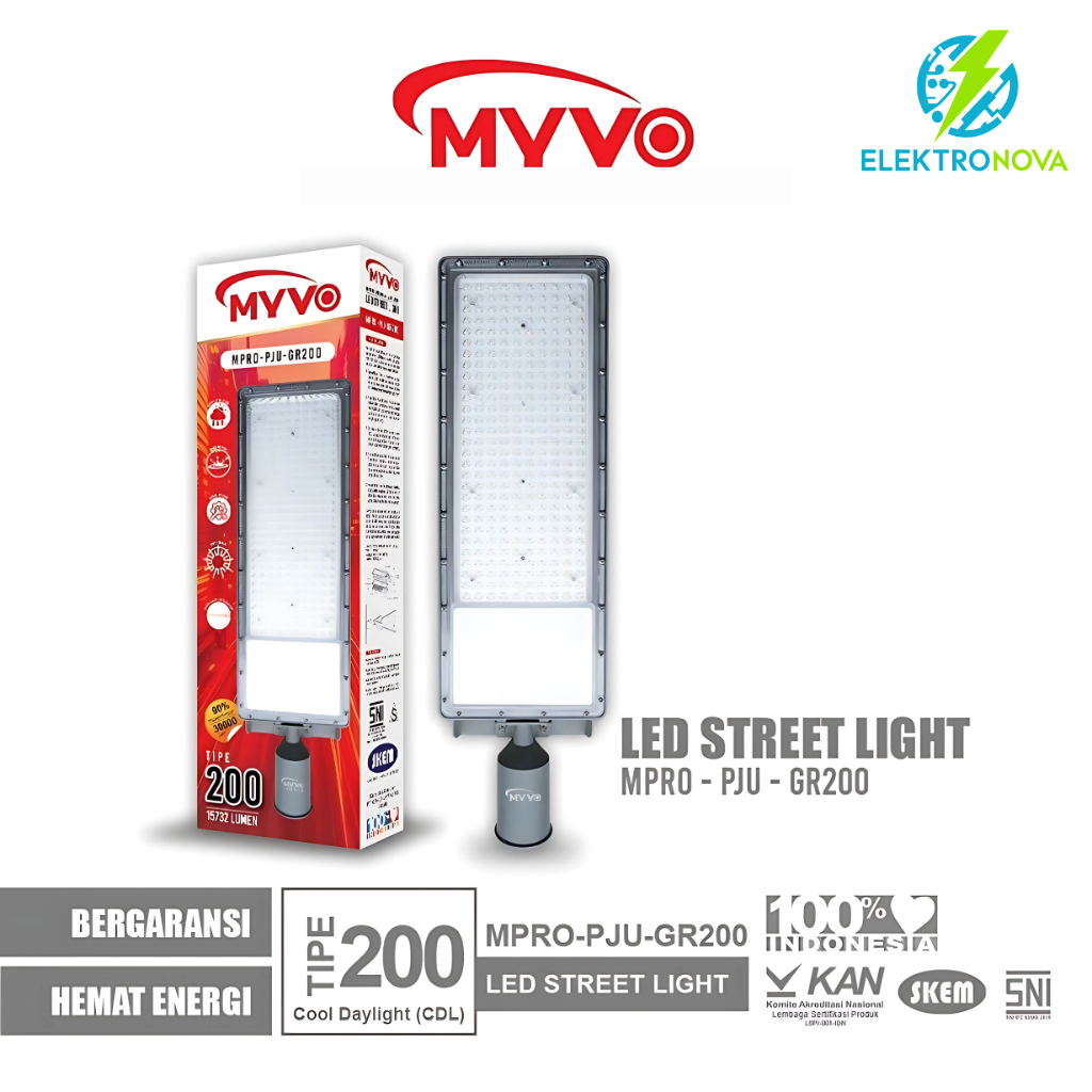 MYVO Lampu LED Street Light Tipe 200 PJU / Penerangan jalan umum / 200 Watt