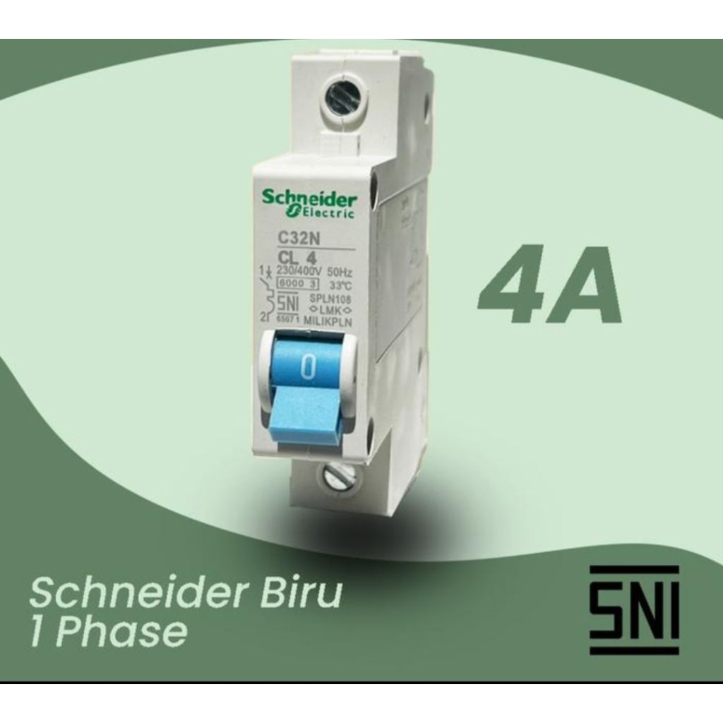 MCB SCHNEIDER S-PLN 1 PHASE ORIGINAL 2A - 50A