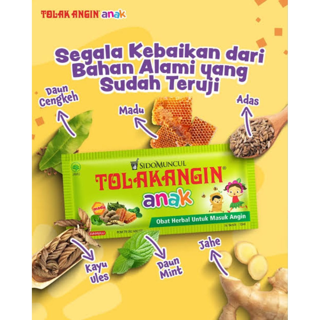 

ECER TOLAK ANGIN ANAK CAIR PLUS MADU NETTO 1'S X 10 ML