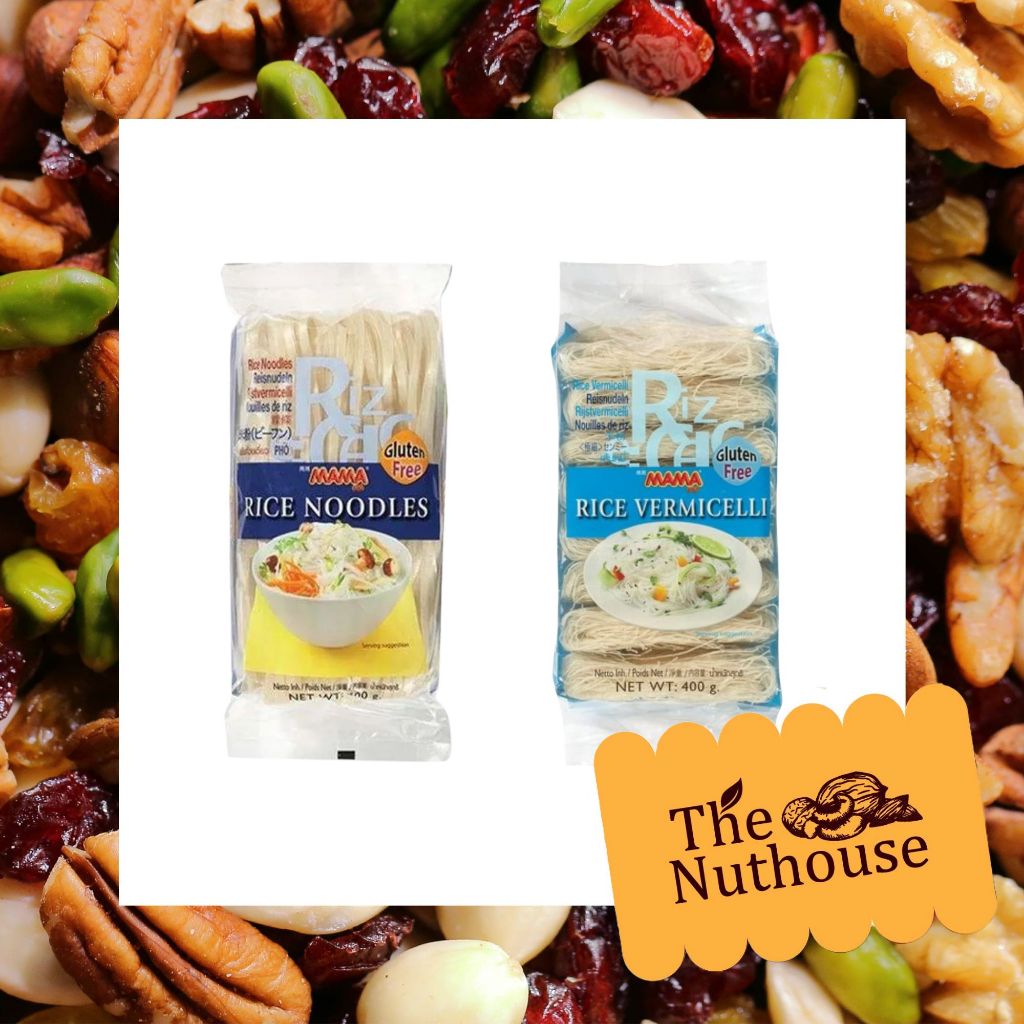 

MAMA Rice Noodles / Kwetiauw / Kwetiau 5mm & Rice Vermicelli / Bihun 400gr [Gluten Free]