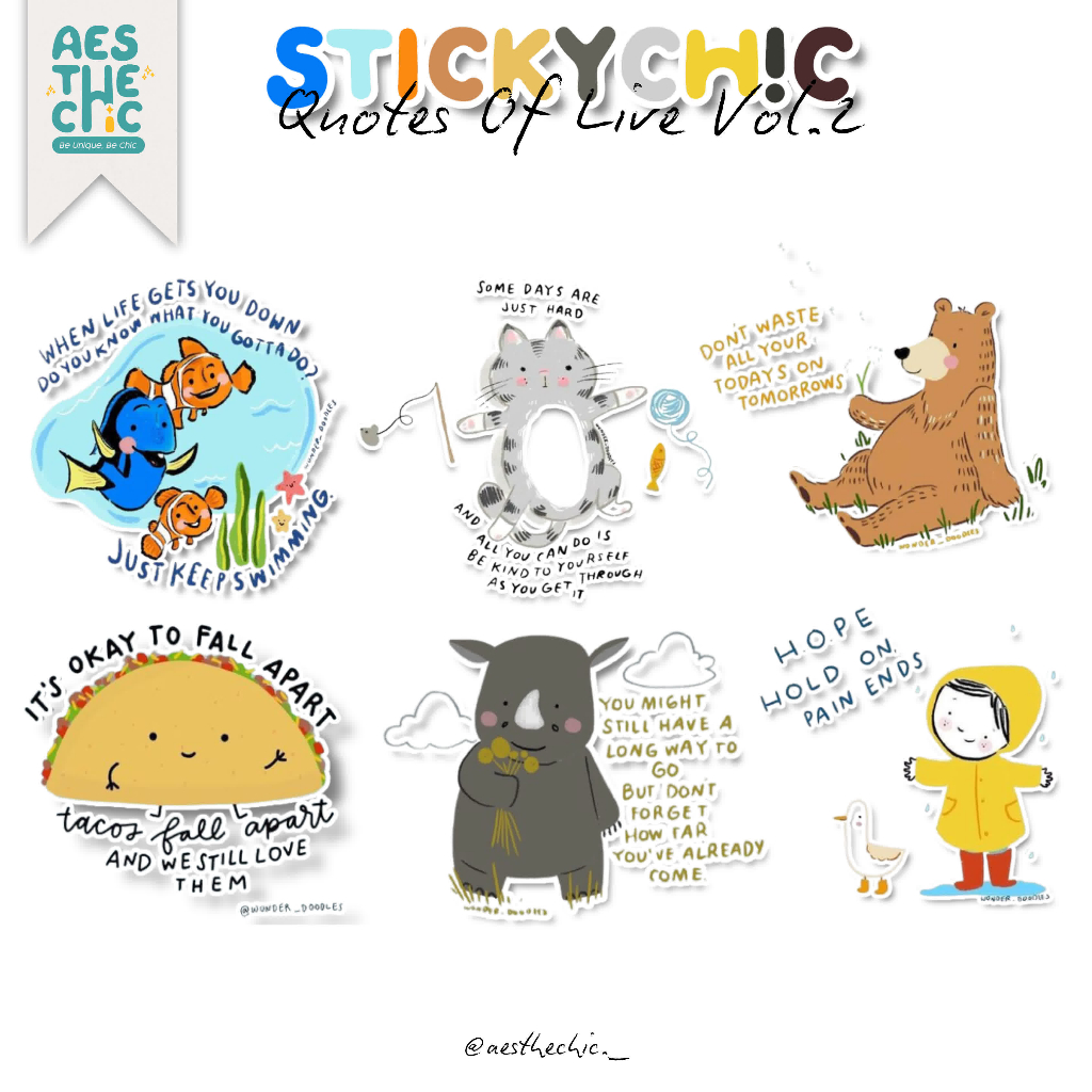 

Stiker Pack Cut Quotes Lucu Waterproof Anti Air untuk Freebies Buku Journal Casing Phone Aesthechic .