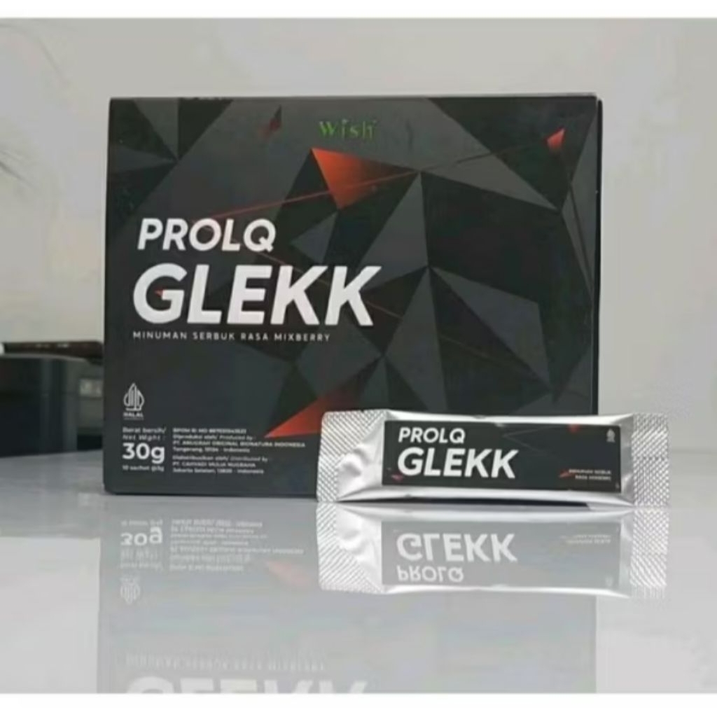 Prolq Glekk Dr Boyke Original Minuman Serbuk Herbal Stamina Pria Rasa Mixberry - 1 Box isi 10 sachet