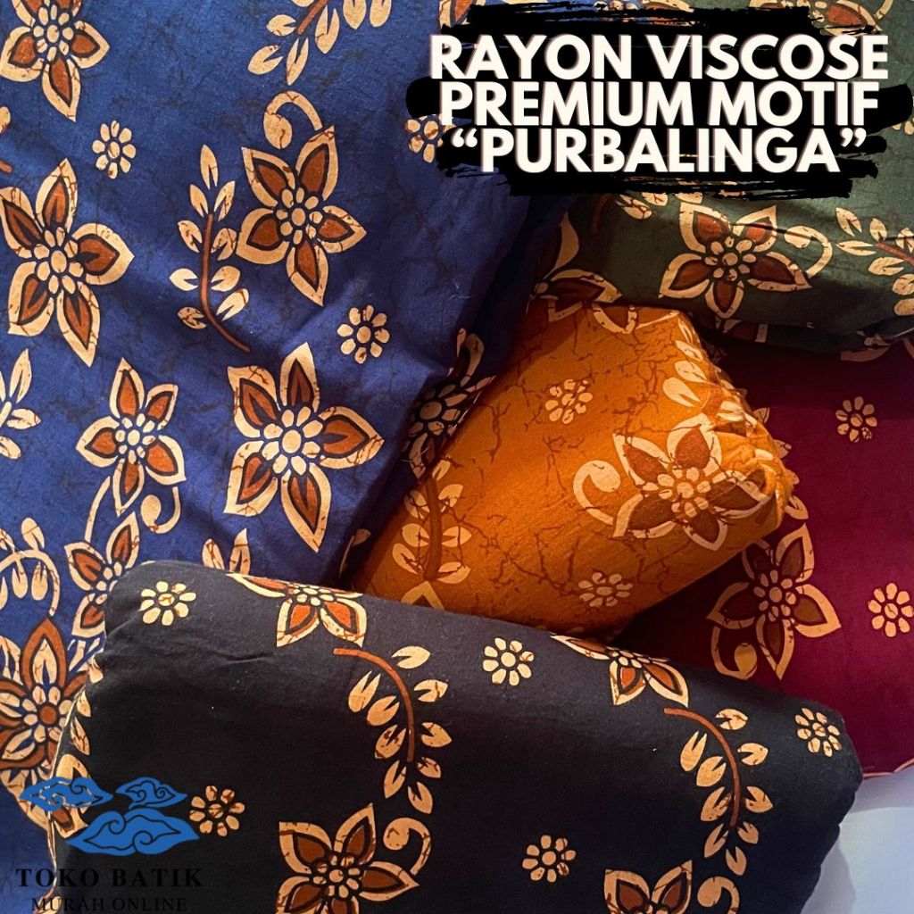 Kain Katun Korea Rayon Silky Viscose Printing Motif "Purbalinga" 2025 Original 100% Viscose Premium