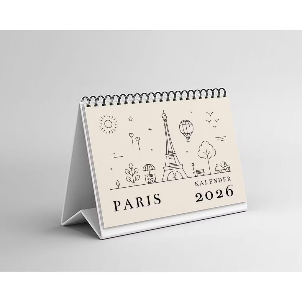 

TOOKE - Kalender A6 2026 / Calender A6 2026 / Kalender Meja 2026 Happy New Year / Kalender A6 2026