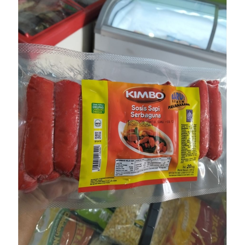 

sosis kimbo sosis sapi merah cocktail serbaguna 500gr