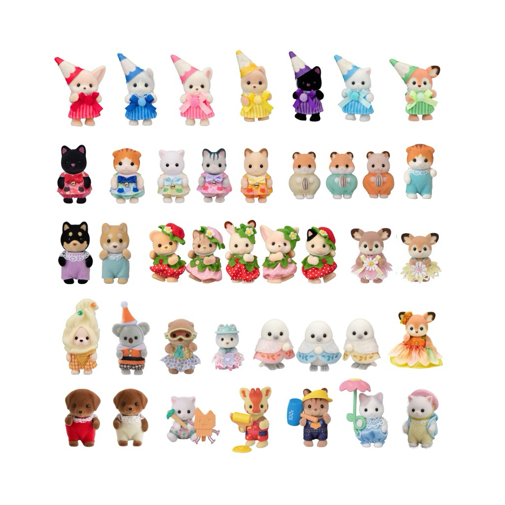 (NEW READY SALE) Various Sylvanian Families Colored Pencil Babies | Very Berry Babies | Kitten Cutie