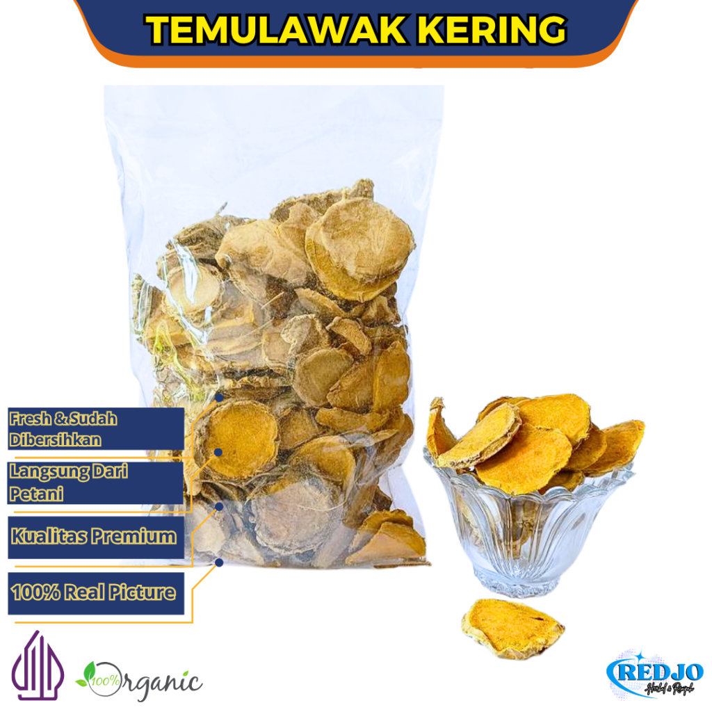 

Temulawak Kering Iris Grade A Temulawak Rajang Super Rempah Rempah Herbal JSR 100% Premium Quality