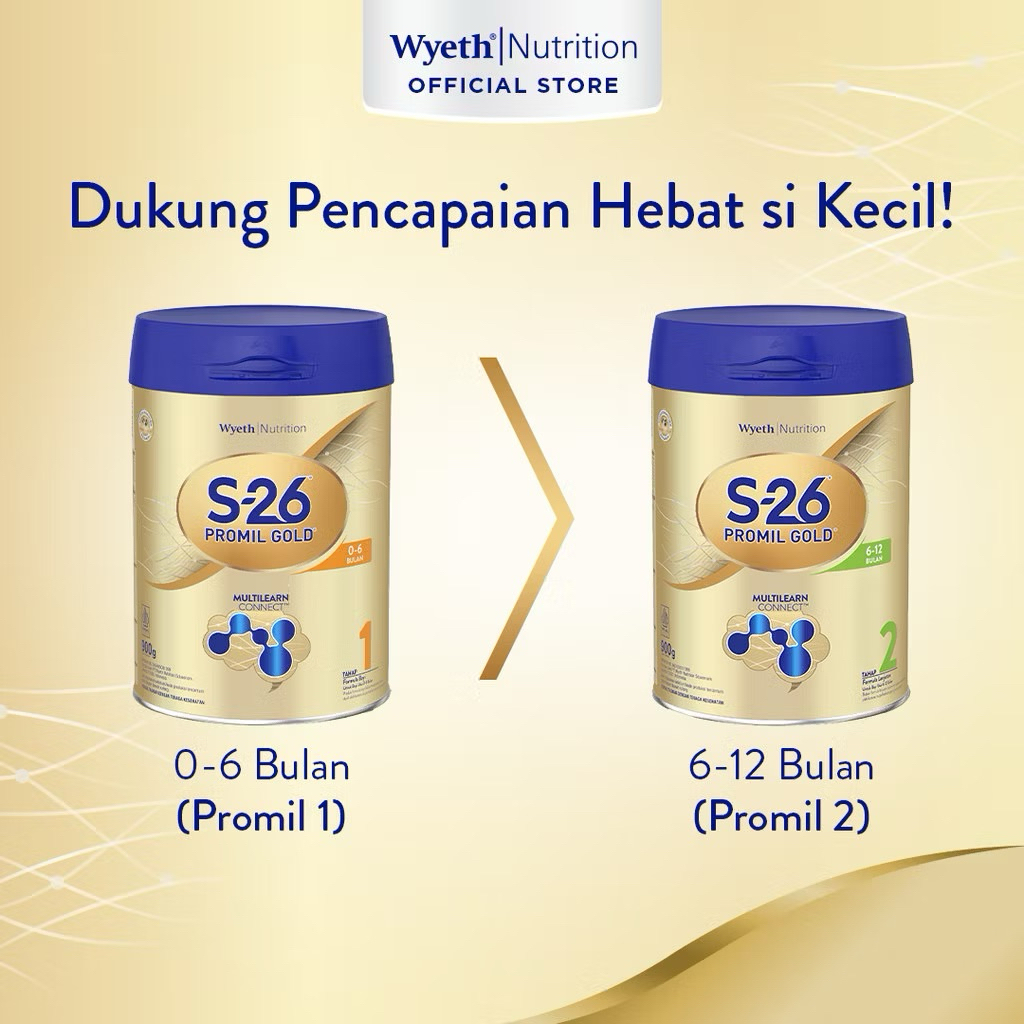 

S-26 Promil GOLD Tahap 1 Susu Formula Usia 0-6 Bulan, Kaleng 900 gr