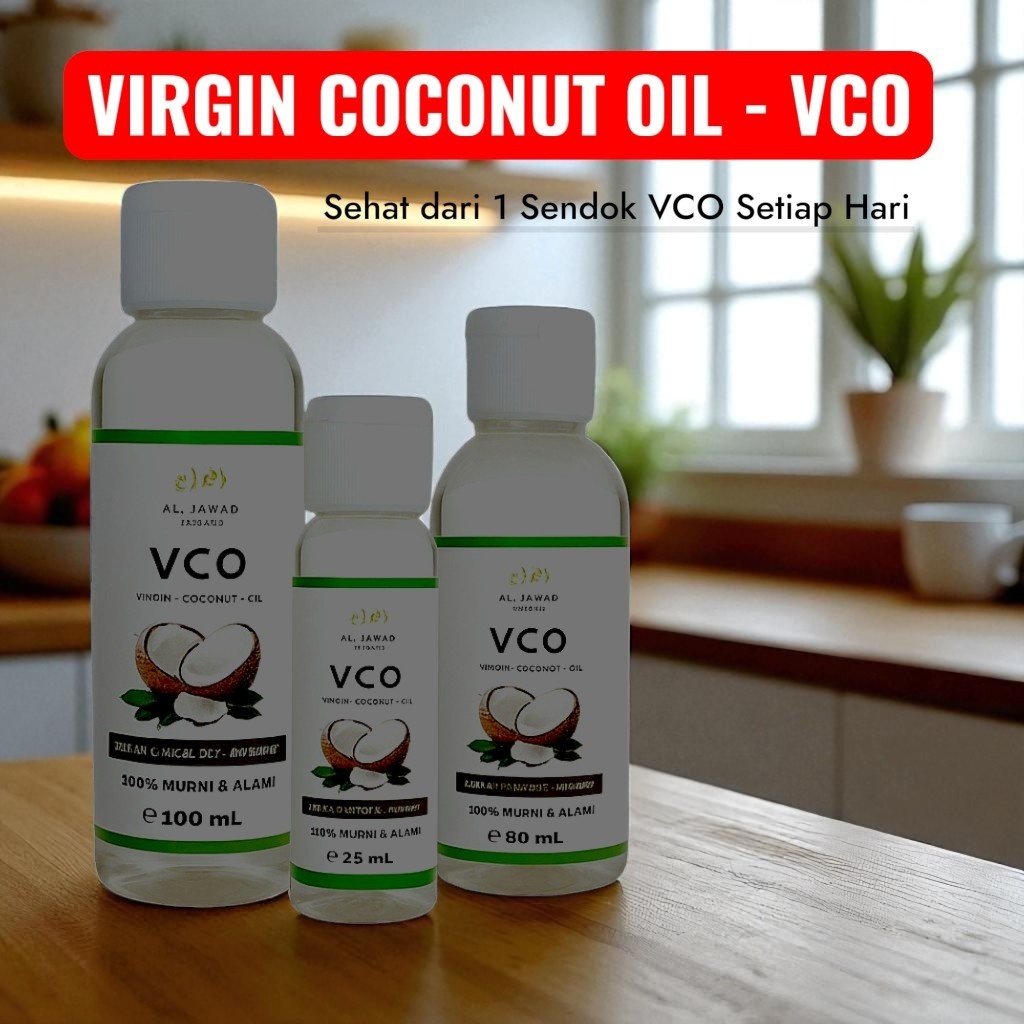 

VCO | Minyak Kelapa Murni Herbal | Sehat Untuk Minum, Masak & Perawatan Kulit |Untuk Dewasa & Bayi Diet Kecantikan MPASI Botol Flip Top |100ml