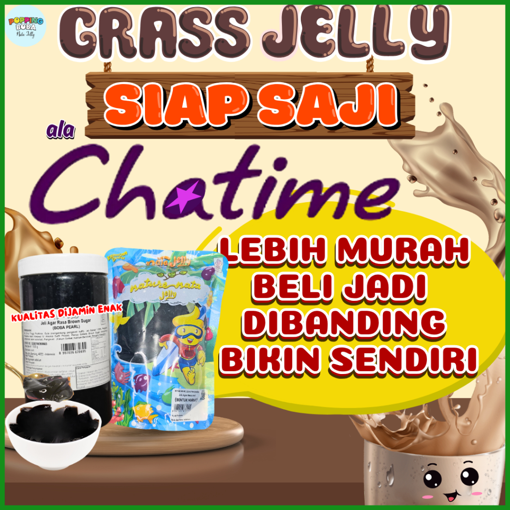 

GrassJellyCincauAlaChatimePerpaduan MARIGOLD Susu Kental Manis - Grass Jelly Ala Chatime 1 KG | Cocok Untuk Semua Jenis Minuman