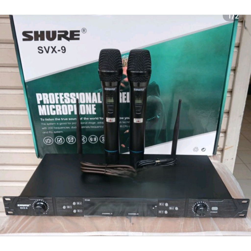 Mic SHURE SVX9 Wireless Mikropon SVX 9 Mikrofon SVX-9 Dual Mic Handled