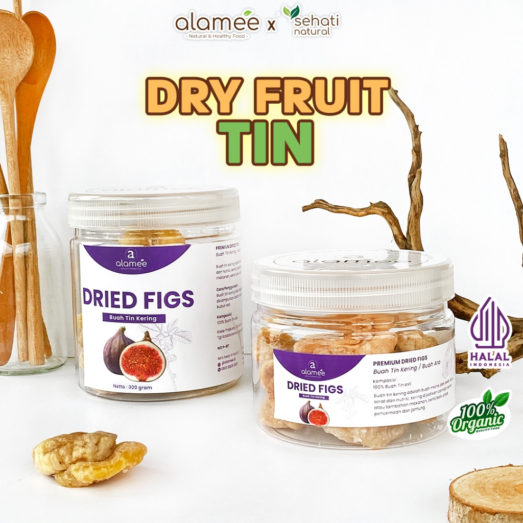 

ALAMEE Buah Tin Kering Cemilan Buah Sehat Dried Figs Buah Ara Kering Rendah Kalori