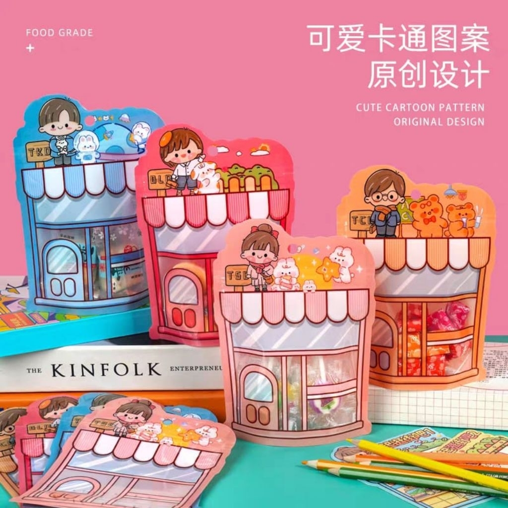 

Goodie Bag Ultah Anak/Goodie Bag Birthday 3D/Kantong ziplock/Kantong Souvenir Anak Lucu/ Goodie Bag Motif Toko/Plastik Kemasan Snack Candy