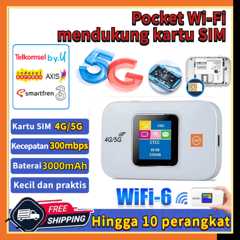Modem PowerPort Wifi Mifi 4G/5G LTE 300Mbps UNLOCK ALL OPERATOR / Modem Wifi 5G All Operator MiFi