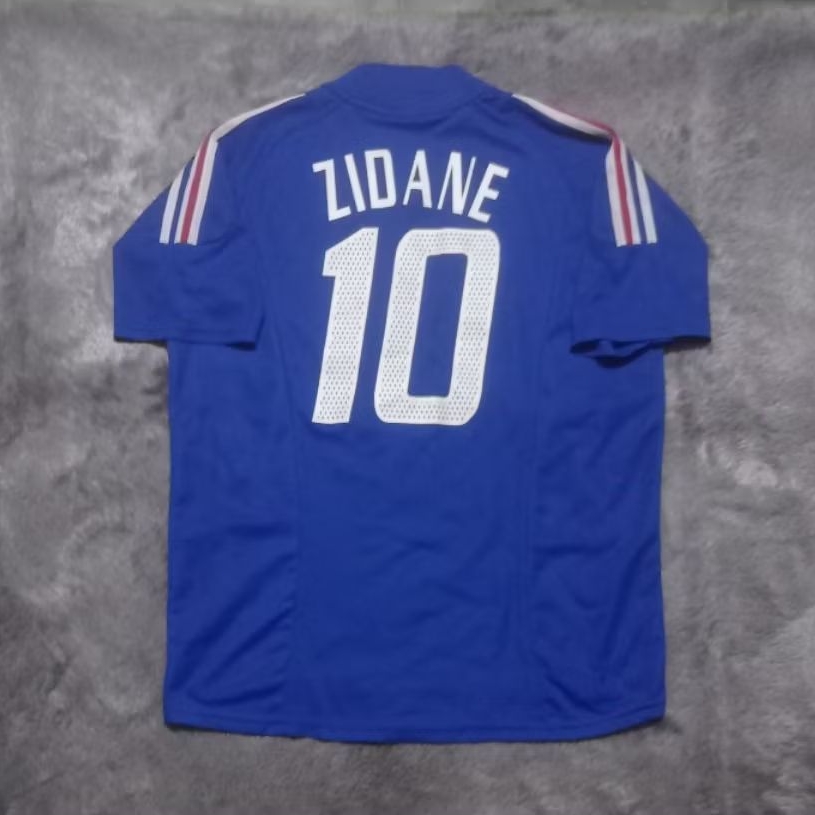 FFF FRA PERANCIS FRANCE HOME JERSEY 2002 #10 ZIDANE