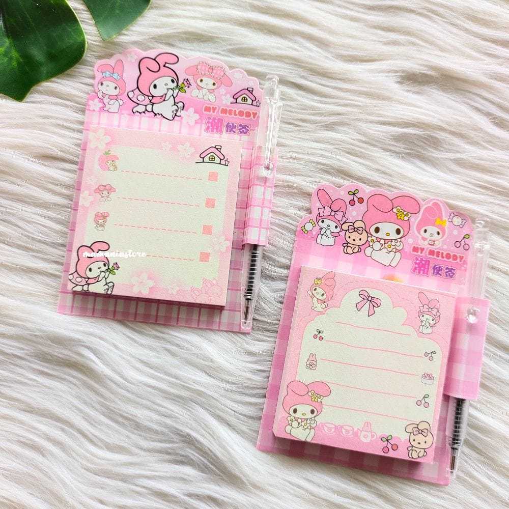 

Sticky Notes My Melody dengan Pulpen – Cute Sanrio Stationery