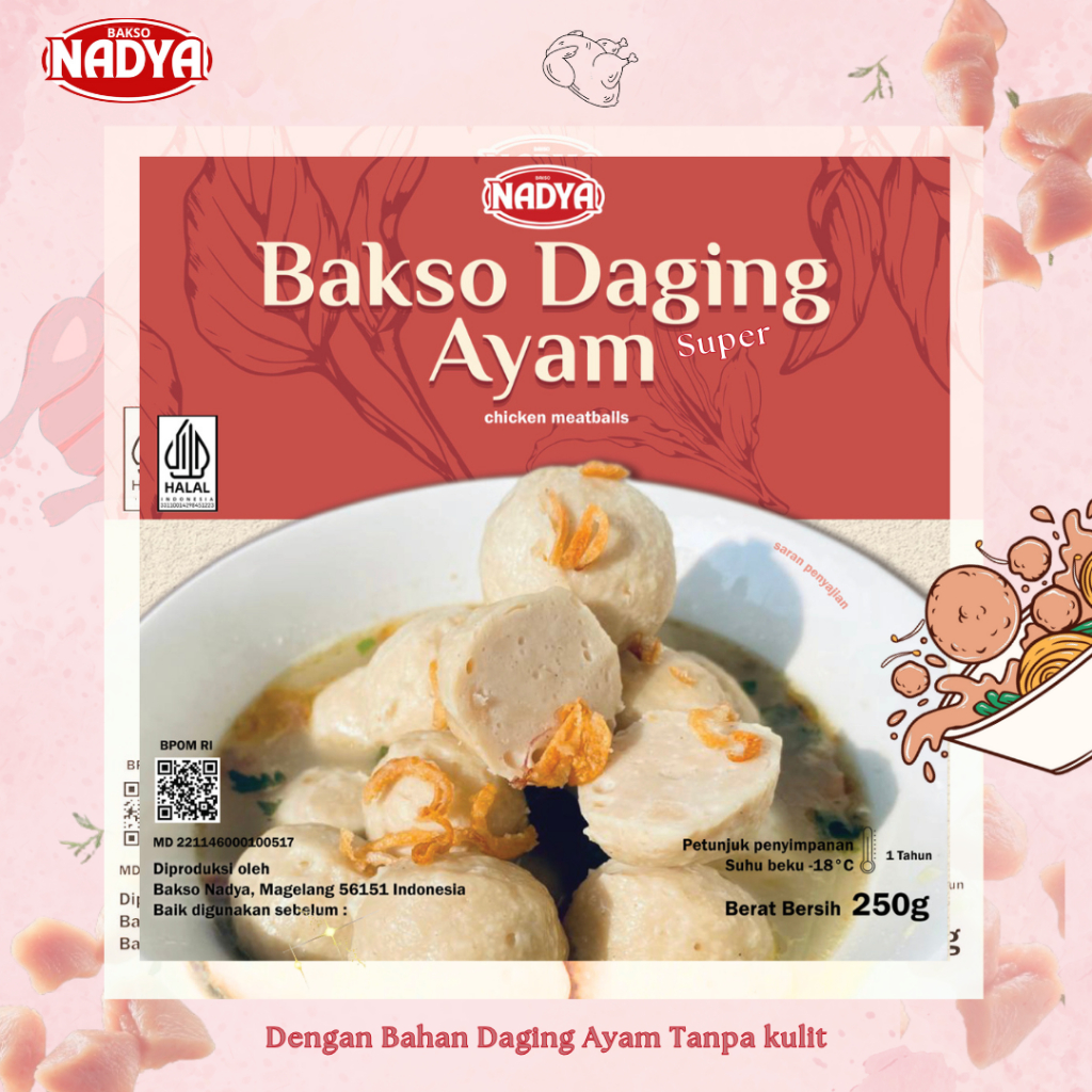

Bakso Ayam NADYA Super Halal BPOM tanpa pengawet