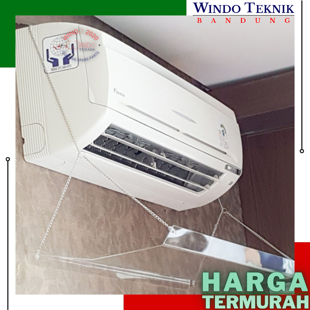 PENGHALANG ANGIN AC ACRYLIC / AKRILIC / AKRILIK  REFLECTOR ANGIN AC 2PK | AKRILIK AC | TALANG AC 80C