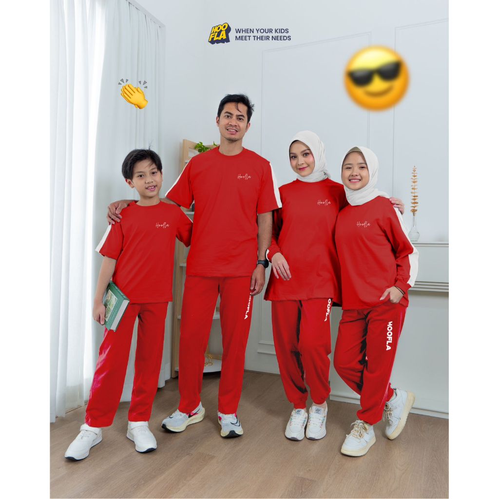 Sporty Fam Set | Sarimbit Keluarga | Baju Couple Keluarga | Baju Olah Raga Anak | Sporty Set [Ori Ho