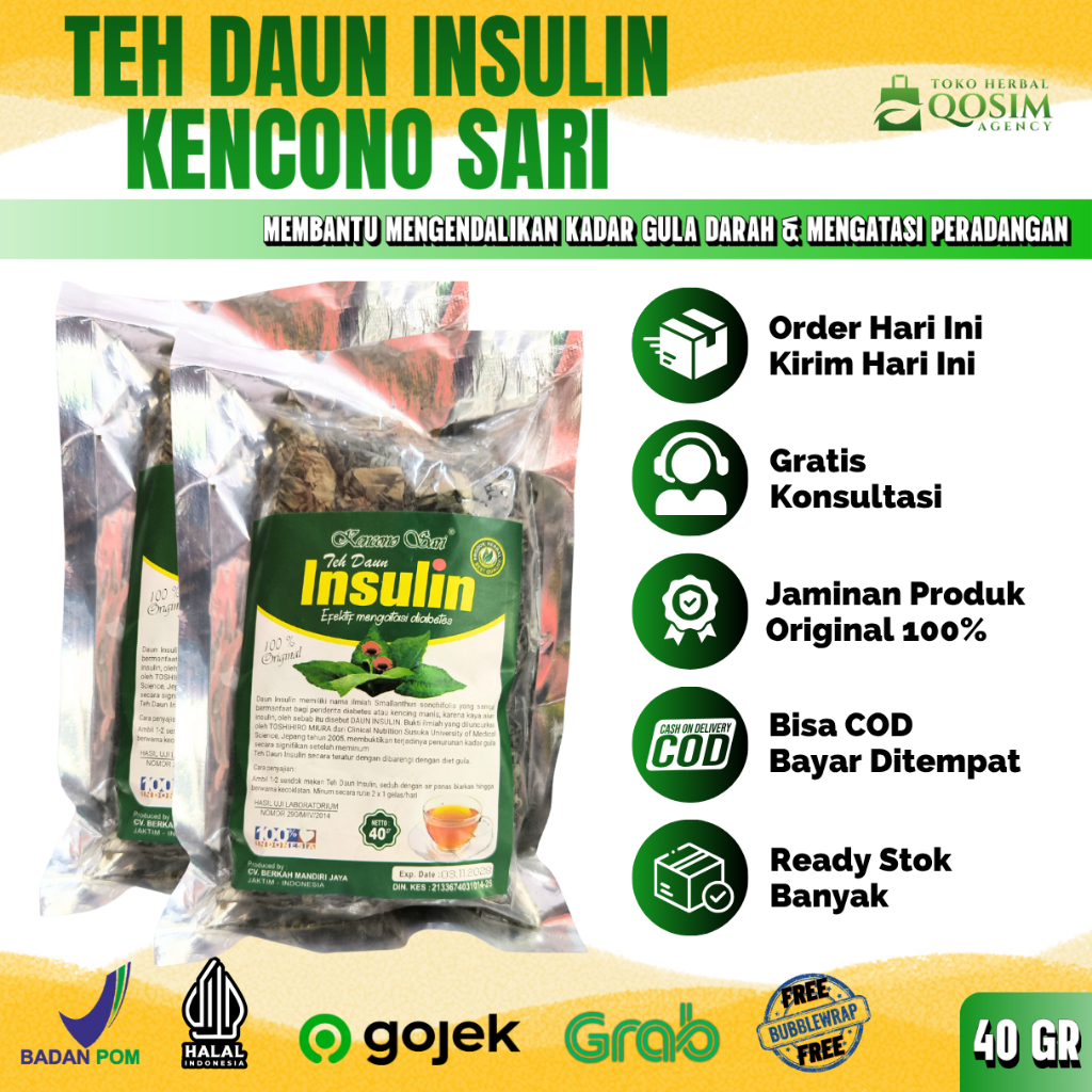 

TEH DAUN INSULIN CURAH KENCONO SARI OBAT HERBAL DIABETES MENURUNKAN GULA DARAH KENCING MANIS