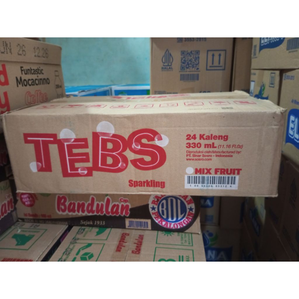 

Tebs kaleng 330ml 1 dus isi 24 kaleng / sparkling soda / soda sosro