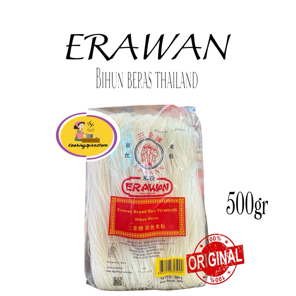 

Erawan Bihun Beras Thailand 500gr – Rice Vermicelli Import Halal Original