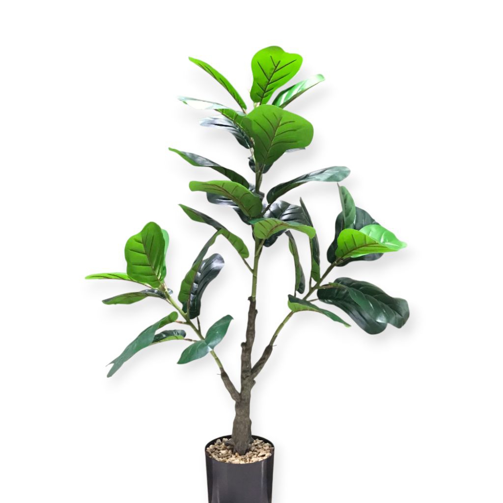 (140) Pohon Ketapang Biola Artificial 3 Cabang – Tanaman Hias Daun Besar – Pohon Dekorasi Indoor & O