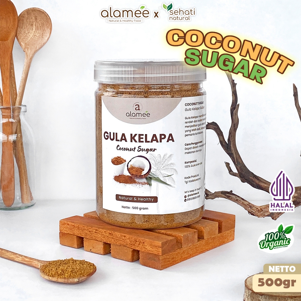 

Gula Kelapa Coconut Sugar Non MSG Premium Organik Asli Bubuk Powder Natural Pure Organic 500gr