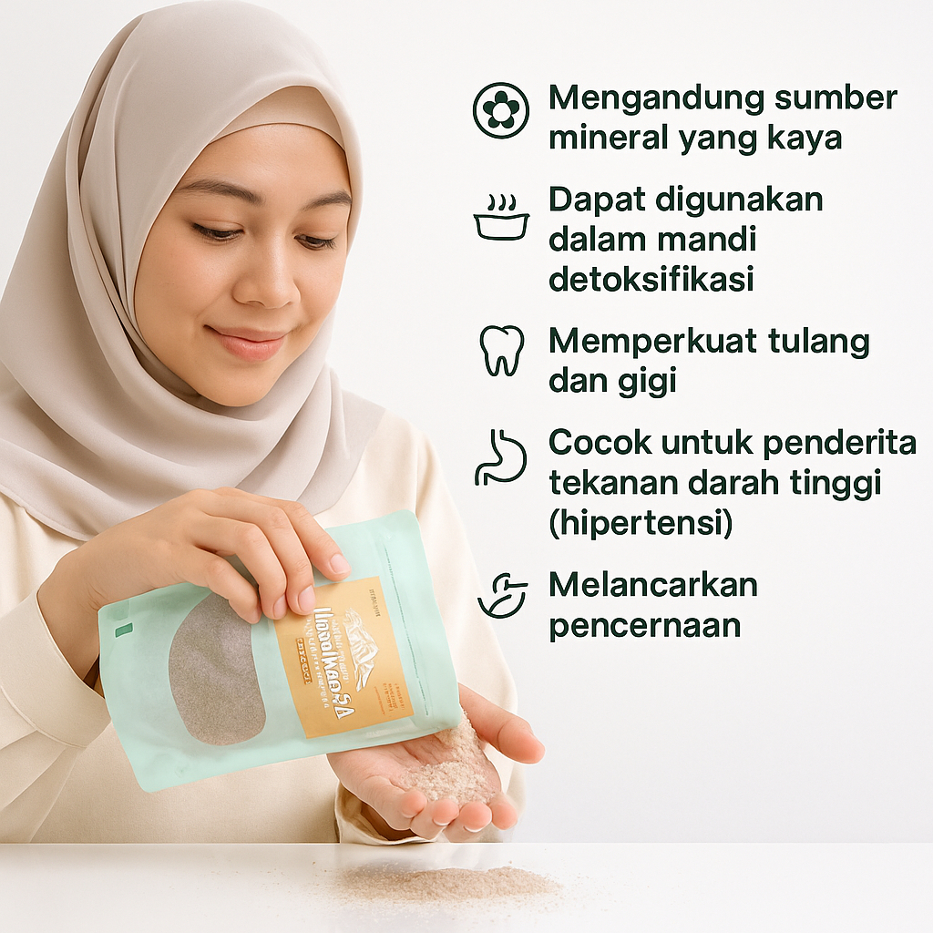 

Garam Himalaya 100 gr Himsalt Original Natural Himalayan Salt pink Himsalt organic ibnu sina