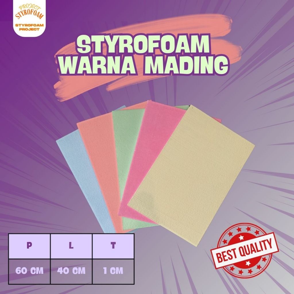

Termurah Styrofoam Mading Ukuran 40x60x1cm | Styrofoam Warna | Styrofoam Papan Mading