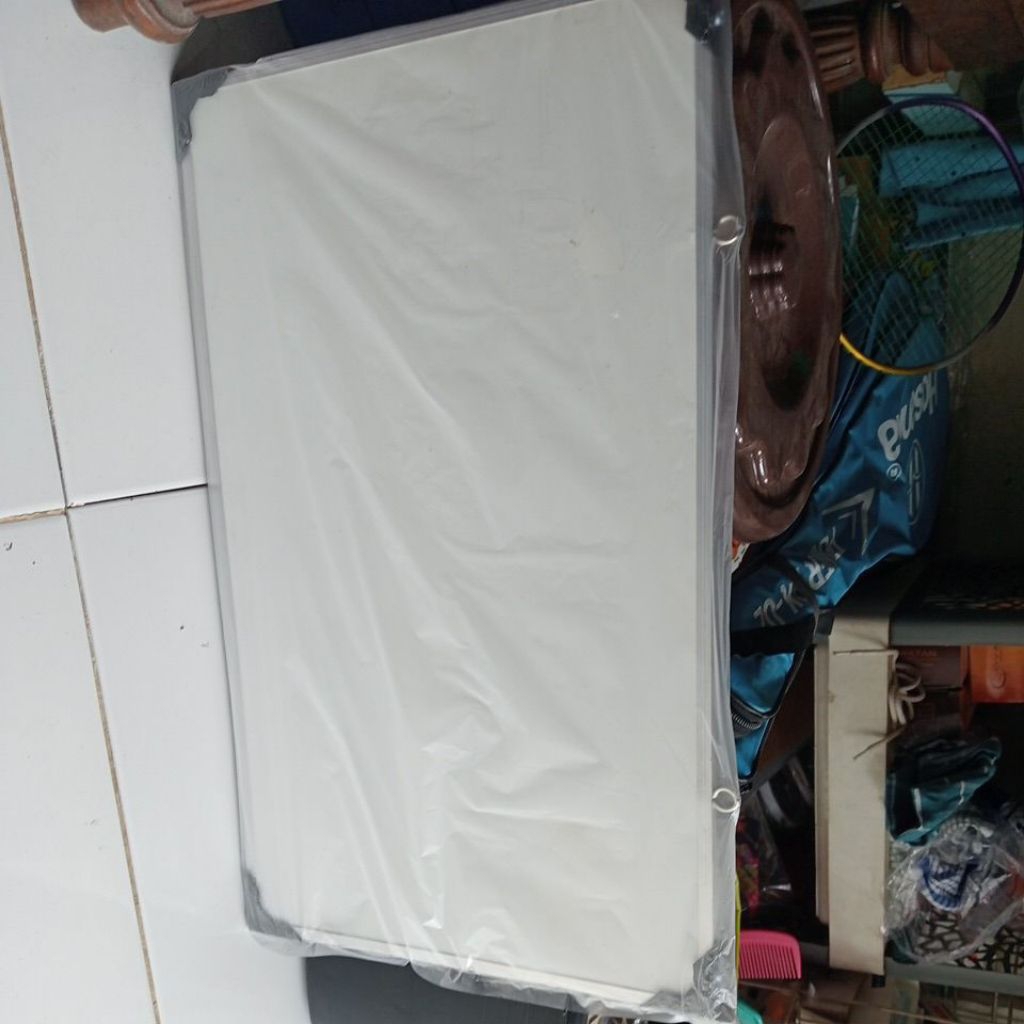 

Papan tulis white board bolak balik multifungsi ukuran 30x50 cm