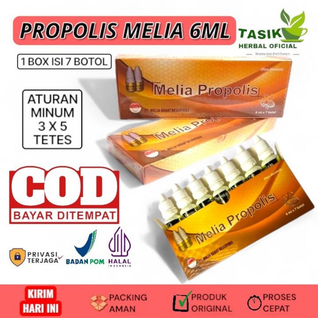 

Popolis melia sehat sejahtera 100% ori 6ml isi 7 botol herbal multi khasiat