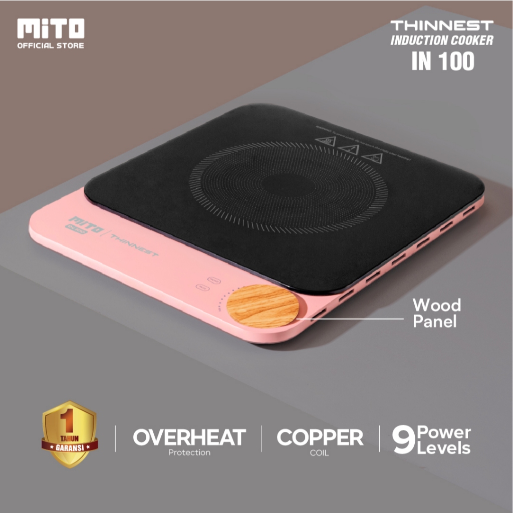Mito Kompor Induksi Super Tipis Induction Cooker IN100 - Pink