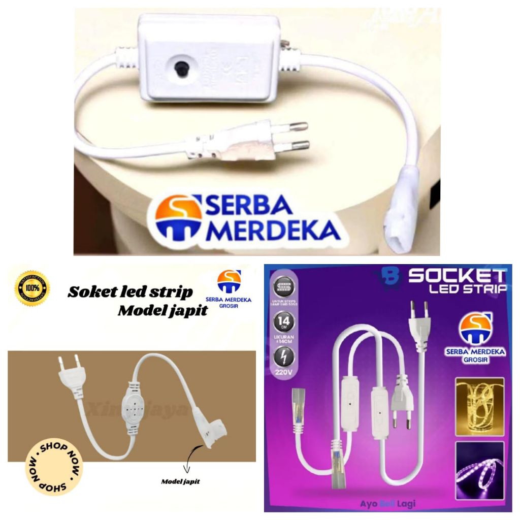 Soket Flasher Adaptor led strip Jepit Statis,Soket Jarum, Soket RGB