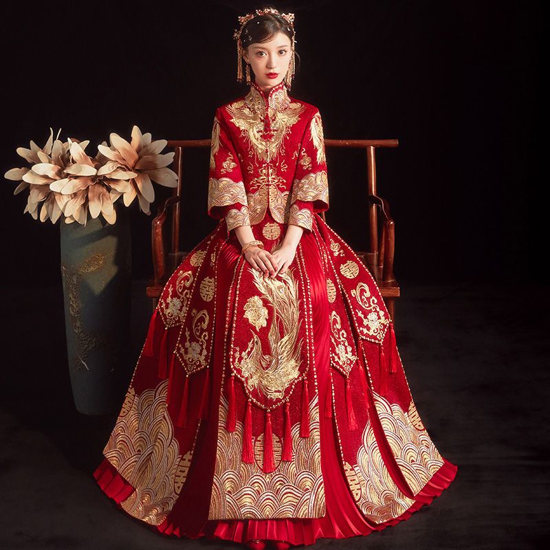 Realpic Cheongsam Couple Sangjit Chinese Outfit pernikahan