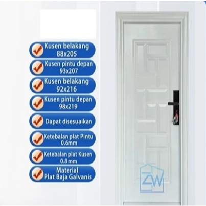 LUXURY SINGLE PAN 804 baja pintu kamar tidur / 1 set pintu kamar tidur / pintu utama