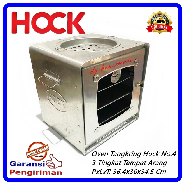 Oven Tangkring Hock Oven Zinc Aluminium 3 Tingkat Oven Kompor Panggang Tempat Arang Api Atas Hock No
