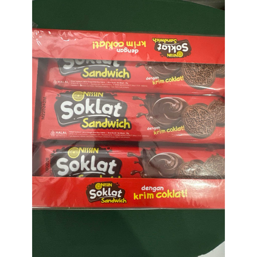 

Biskuit Nissin Soklat Sandwich 36g