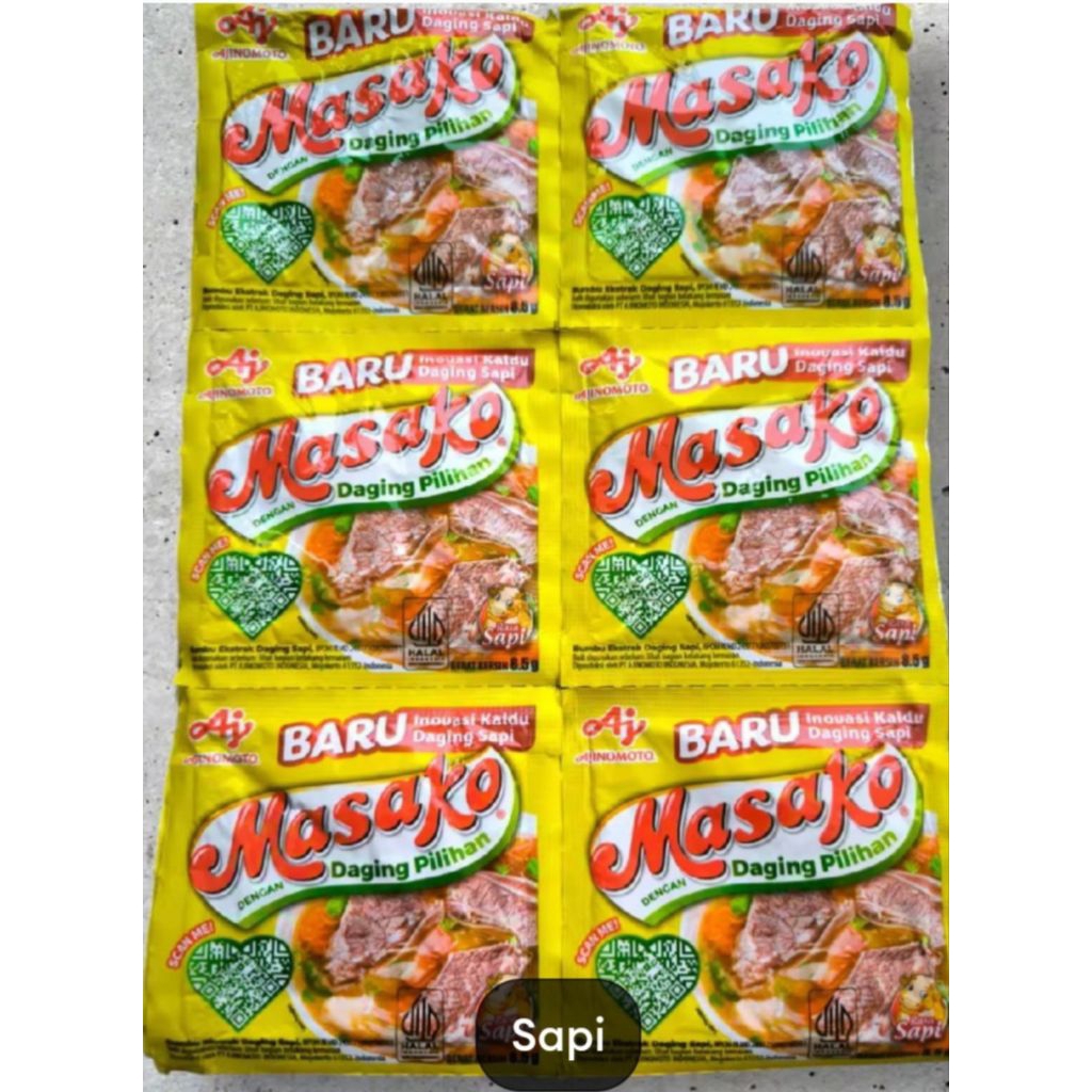 

Masako penyedap rasa sapi isi 12 per renceng