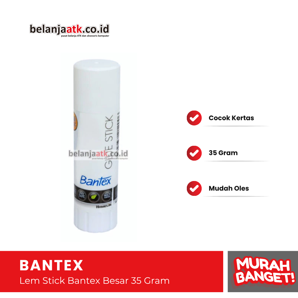 

Lem Stick Bantex Besar 35 Gram