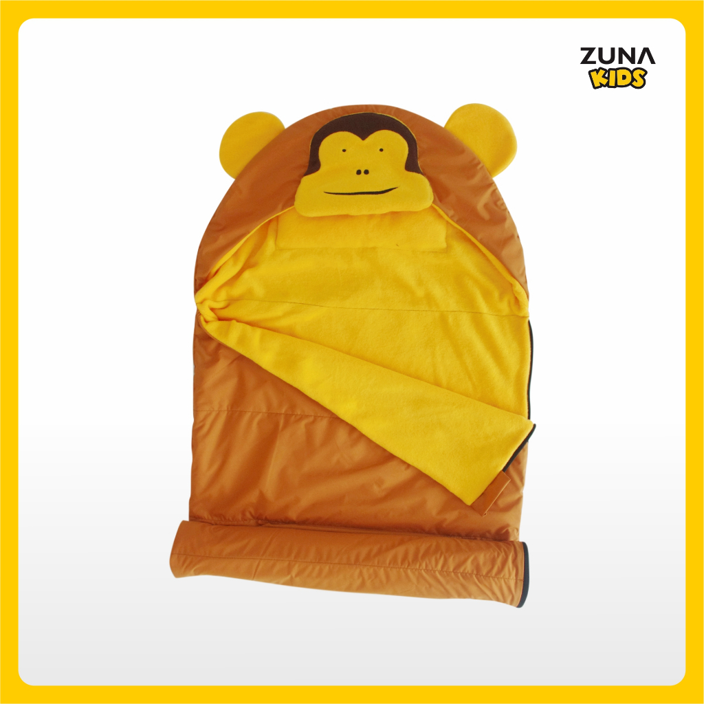 Zuna Kids Sleeping Bag Monkey / Kantong Tidur Hangat untuk Outdoor / Camping / Hiking