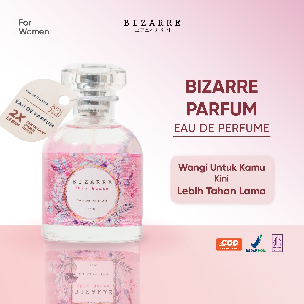 BIZARRE Parfum Wanita Eau De Toilette EDT Parfum Tahan Lama 50 ML