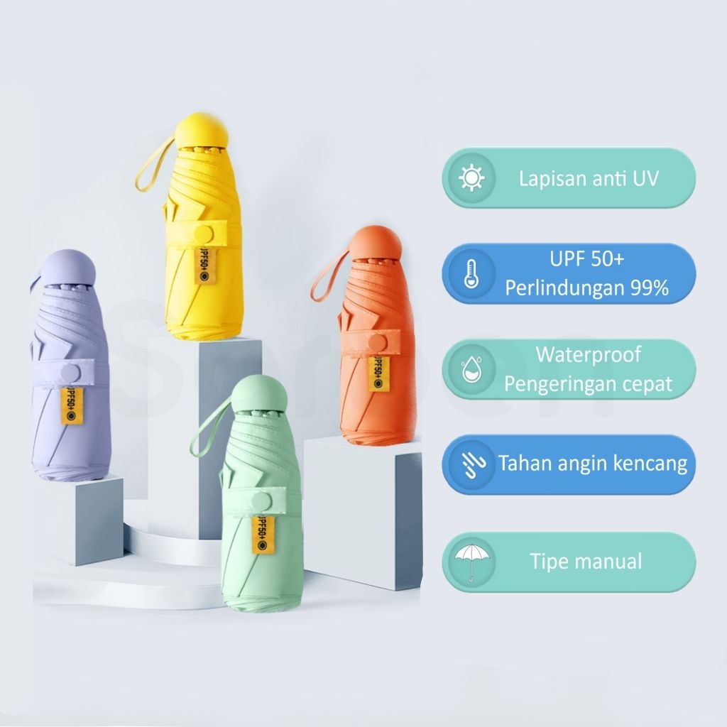 CUSTOM PAYUNG LIPAT MINI KAPSUL/PAYUNG LIPAT SOUVENIR/PAYUNG LIPAT DESIGN BEBAS