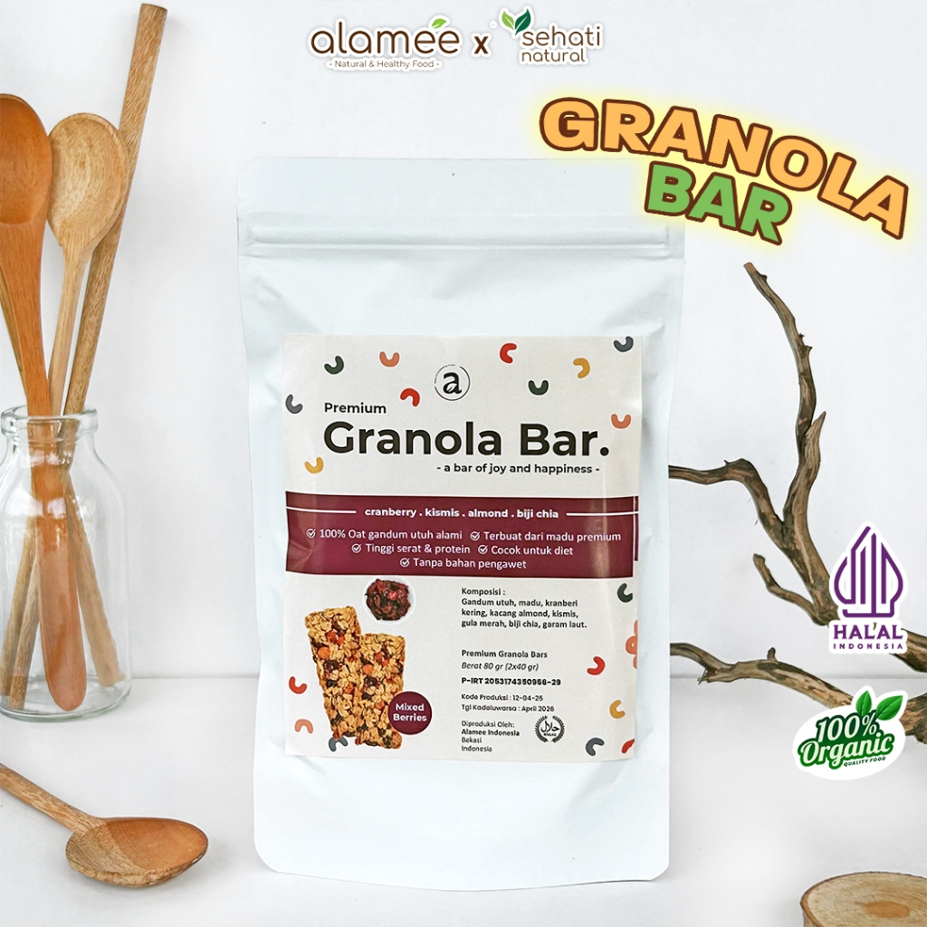 

Granola Bites Bar Mixed Barries Makanan Balita Snack Sehat Kue Kering Cookie Cookies