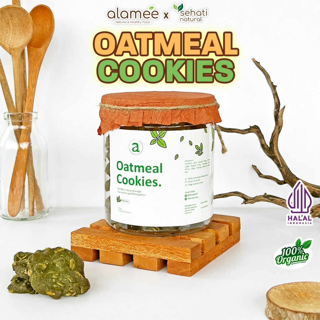 

Oatmeal Cookies Matcha Oat Snack Makanan Sehat Anak Bayi Balita Cemilan Sehat Cookie Kue Kering