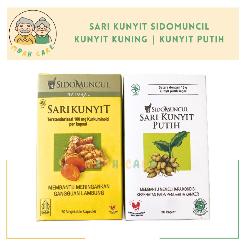 Sari Kunyit Putih Sidomuncul & Sari Kunyit - 30 kapsul