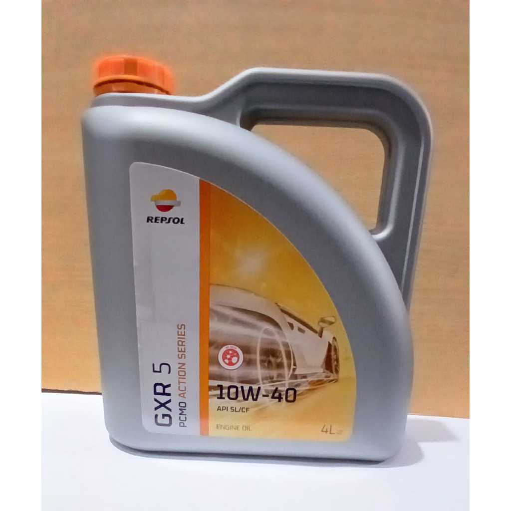 oli mesin mobil repsol 10w/40 galon/4liter,